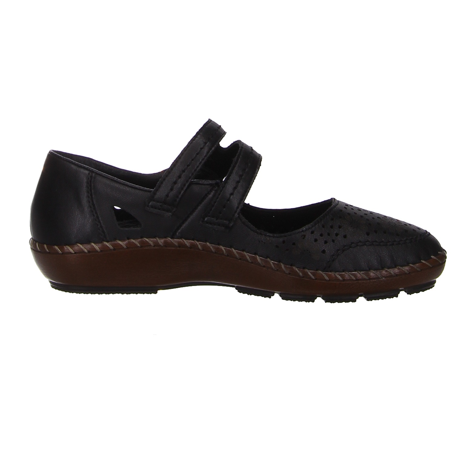Rieker Spangenschuhe schwarz schwarz