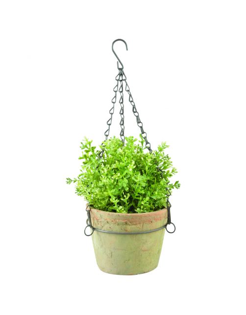 Esschert's Garden Aged Terra Cotta Hangpot - Bloempotten - Ø16.9x12x43.5 cm Rood