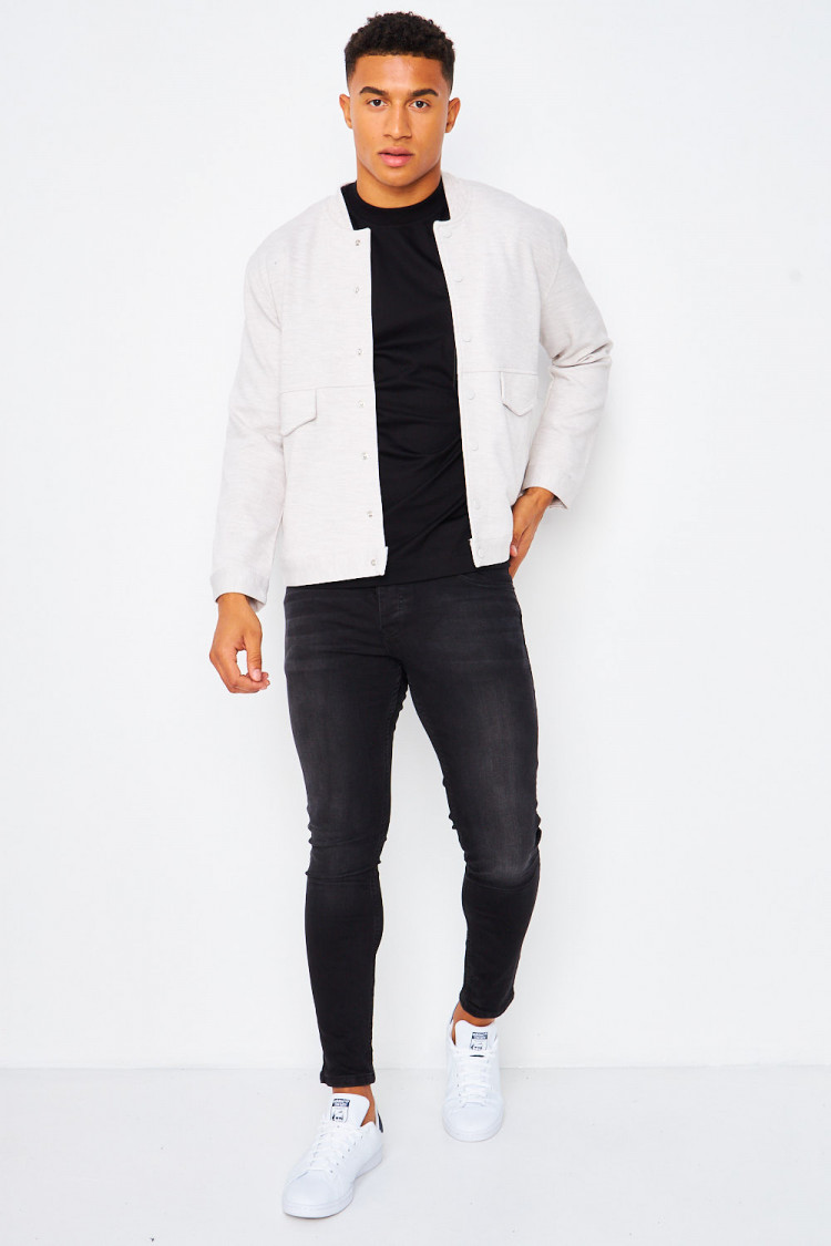 Bomber gris clair uni