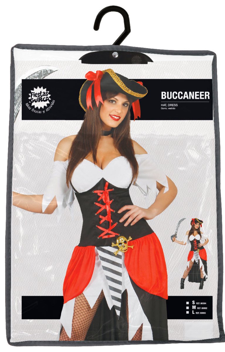 Piratenpak Dames Rood Luxe