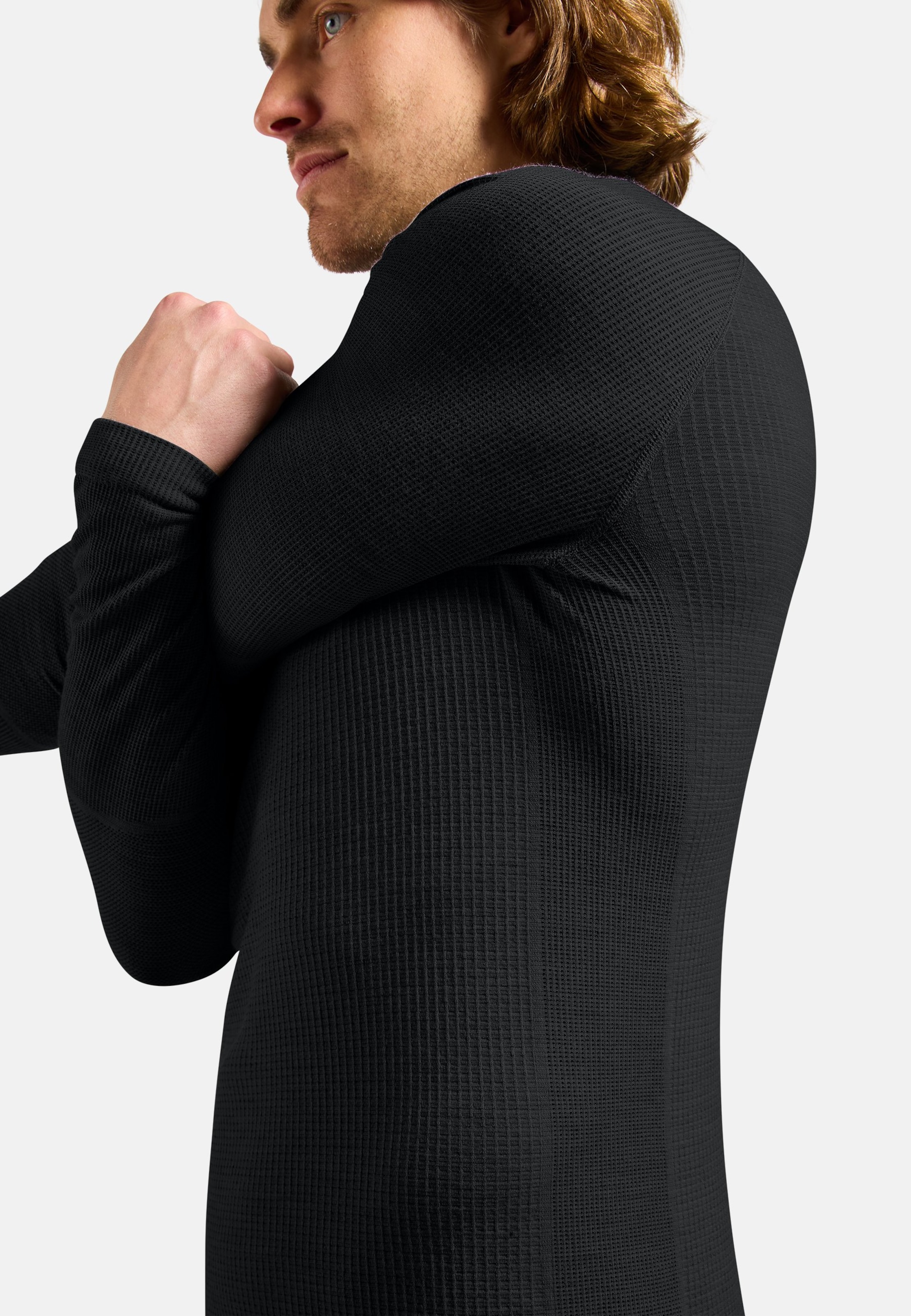Seamless Performance Wool Funktionsshirt mit Gesichtsschutz in black
