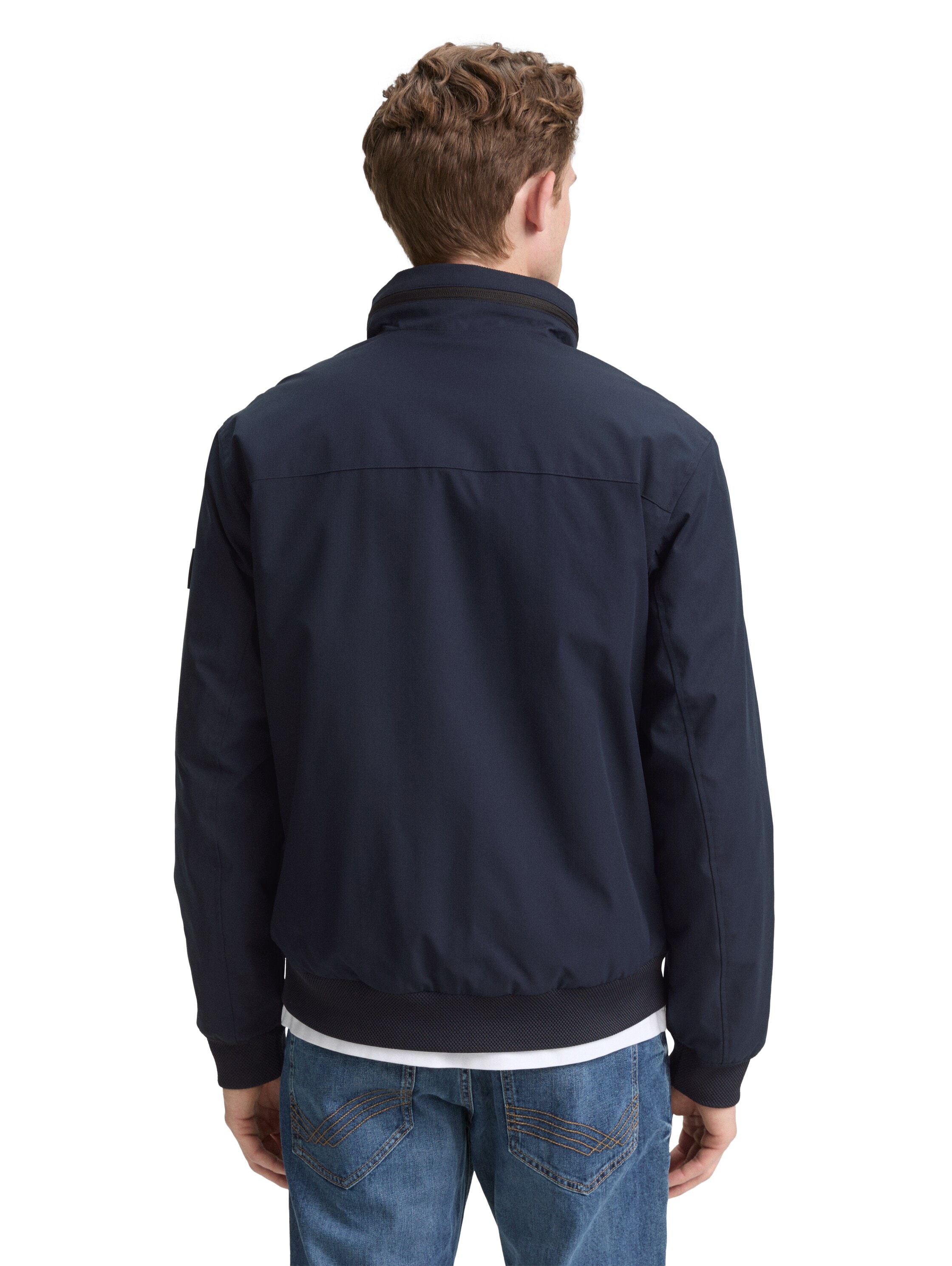 TOM TAILOR Outdoorjacke ohne Kapuze mit Logo Stickerei
