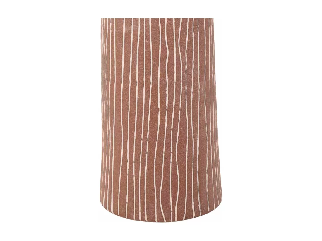 Vase en céramique argentée 13,5x13,5x53h