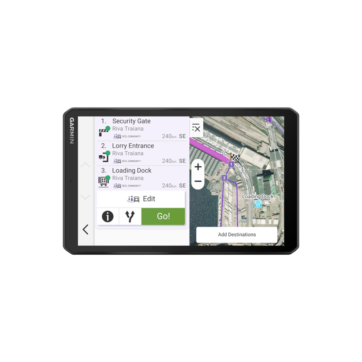 Garmin dēzl LGV820 lastebil-GPS