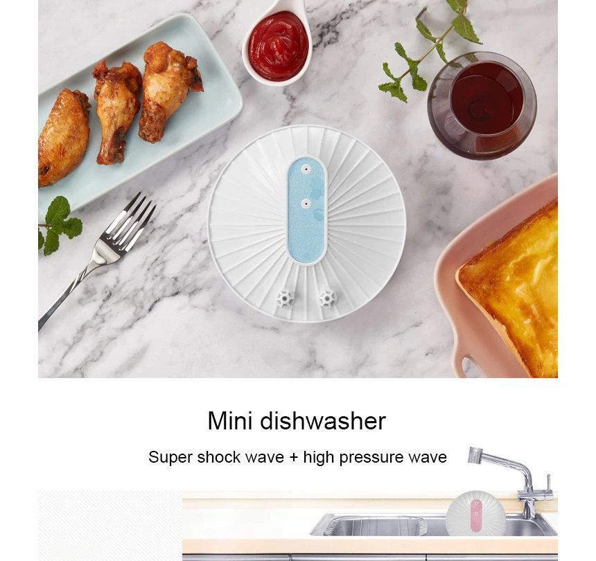 HOMTEC - USB oplaadbare vaatwasser met zuignap