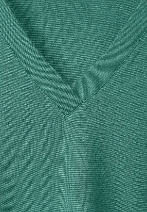 Jersey Kleid in Unifarbe - lagoon green