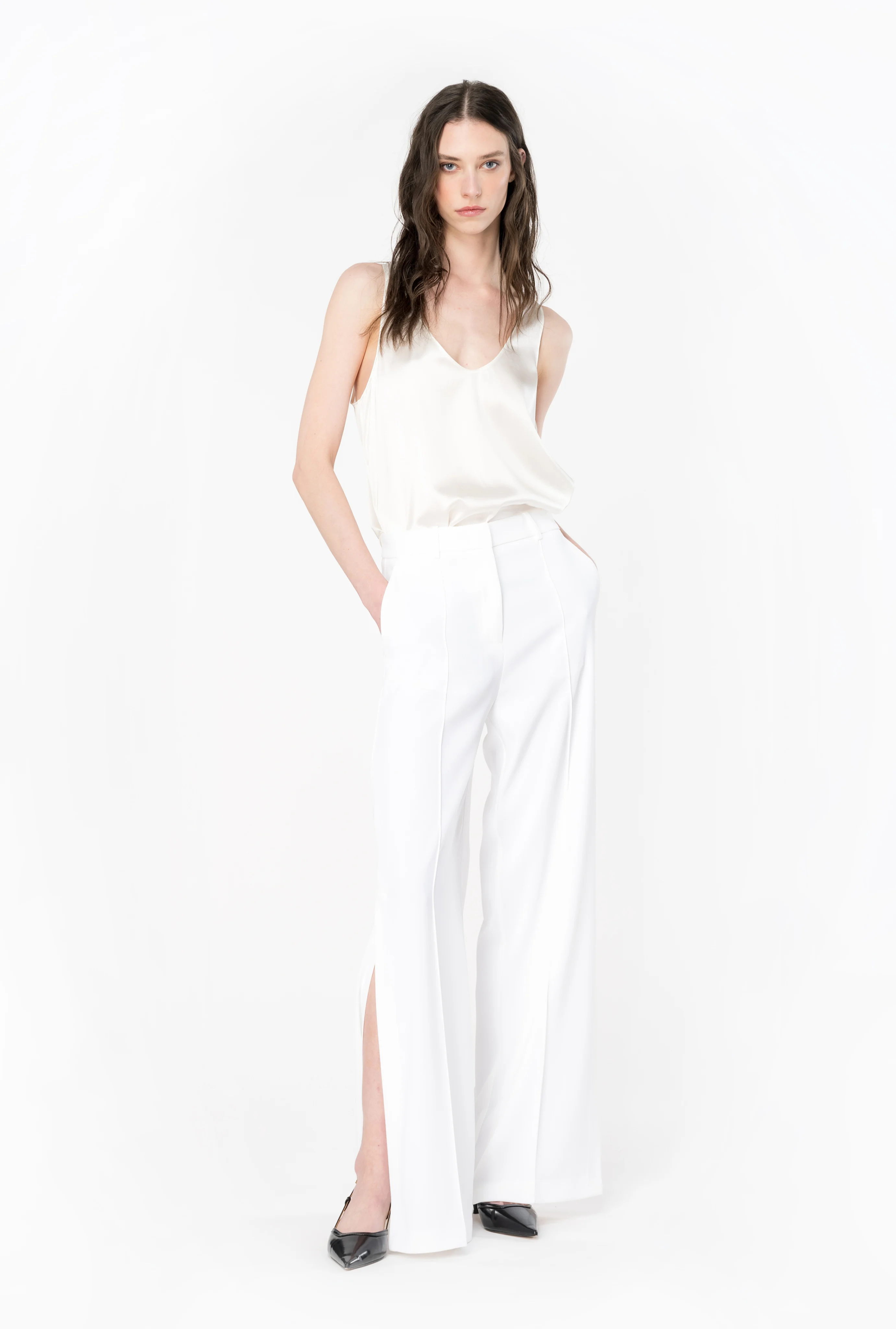 Top sans manches | Blanc