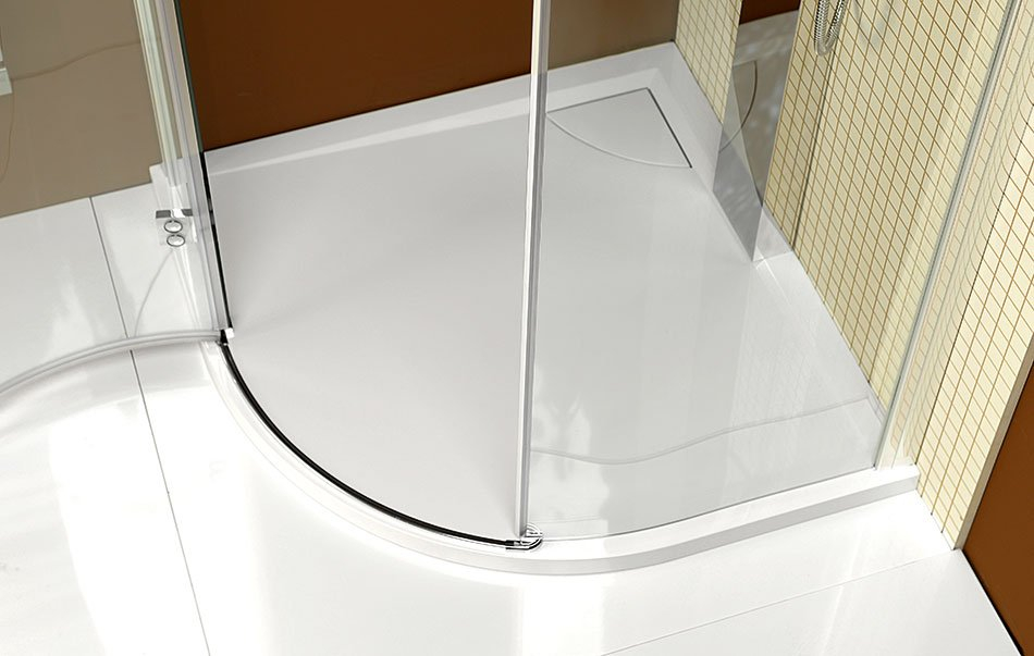 Polysan Lussa kwartronde douchebak 90x90x4cm R55