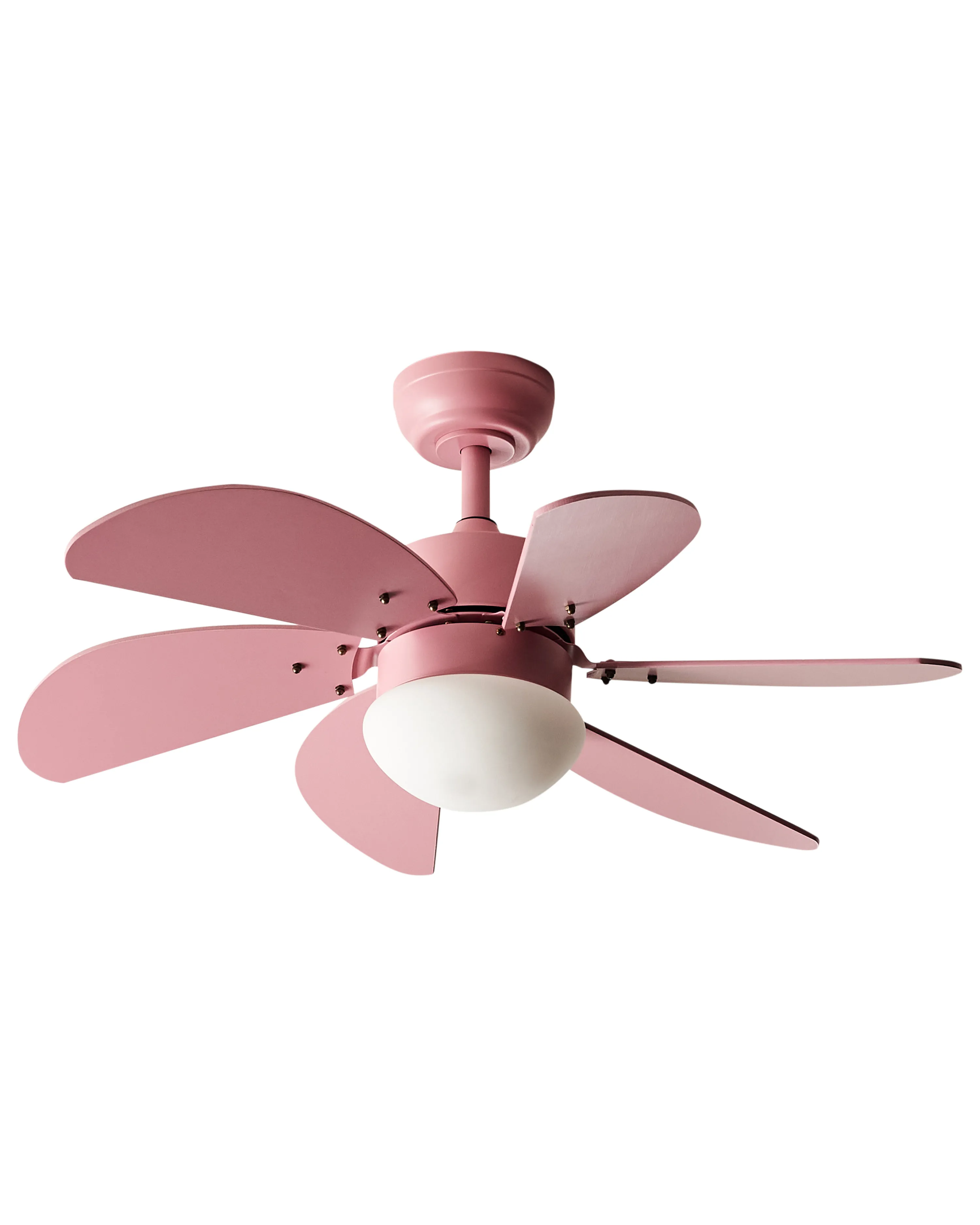 Plafondventilator met verlichting LOGAR met afstandsbediening LED Roze