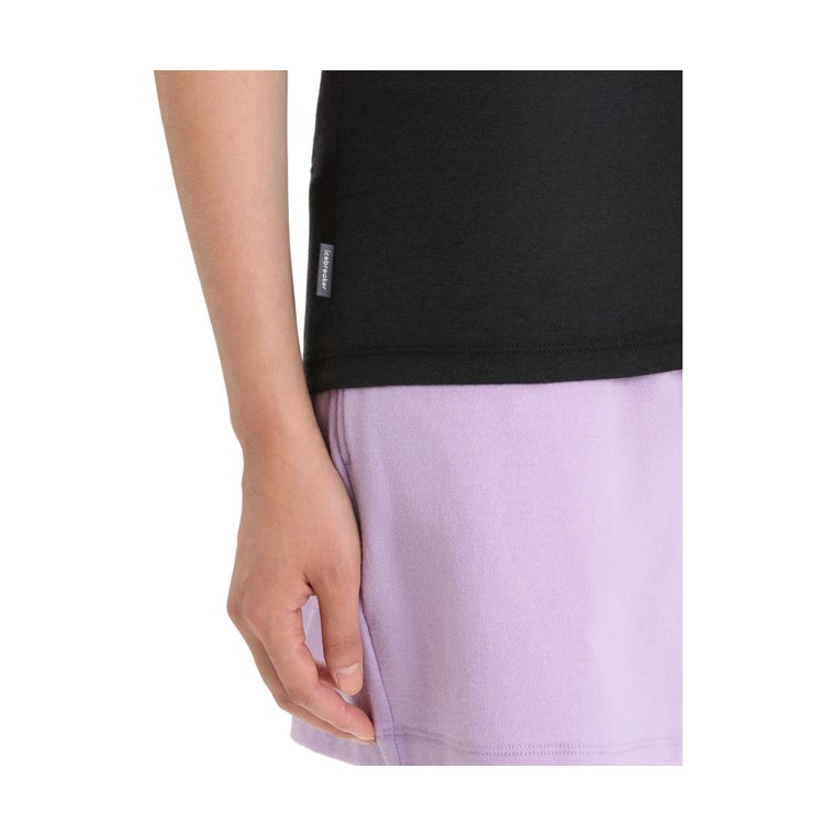 Icebreaker Central Classic Caravan Life SS Tee Women Black