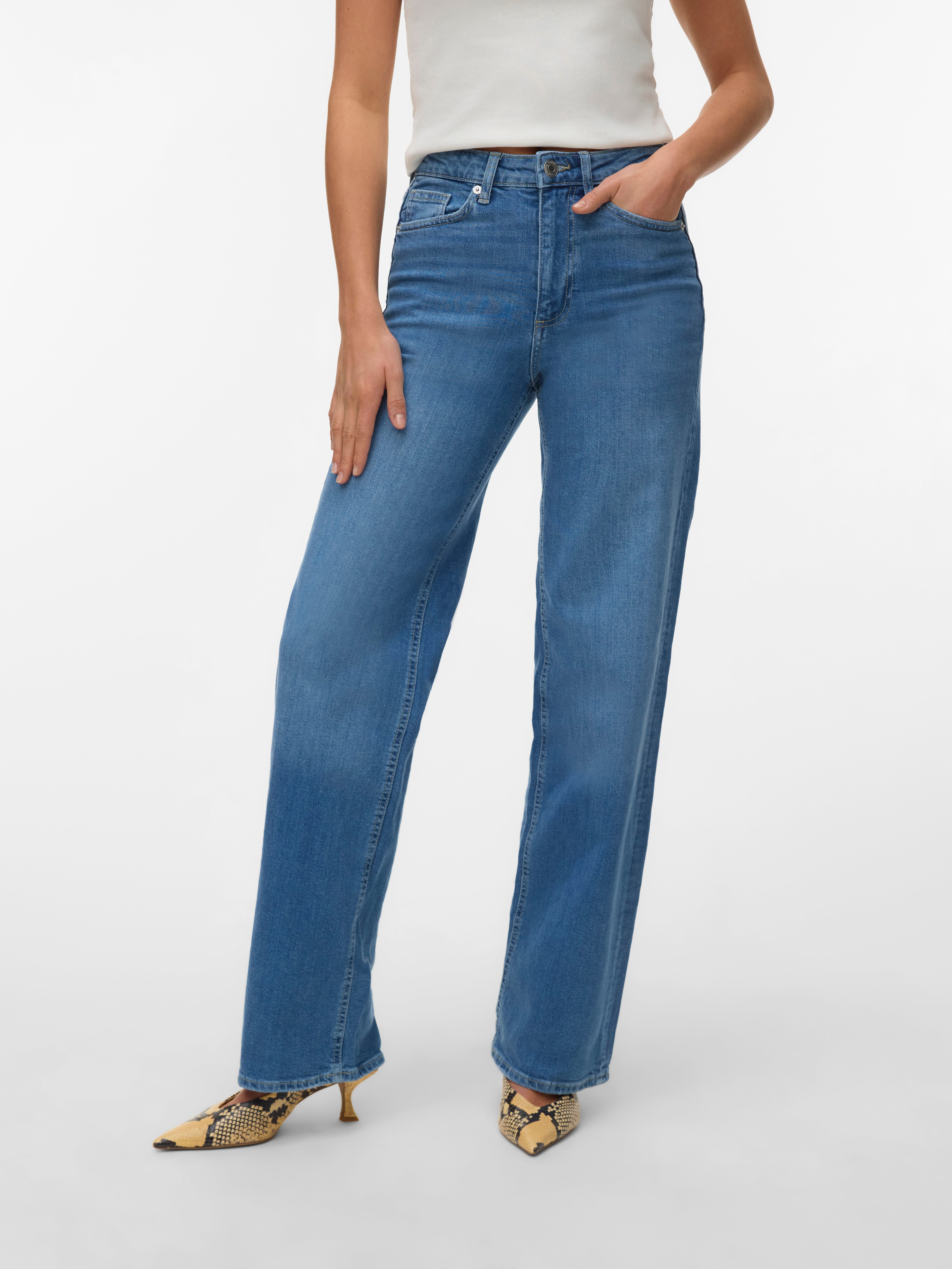 VMTESSA-STRETCH High rise Wide leg fit Jeans