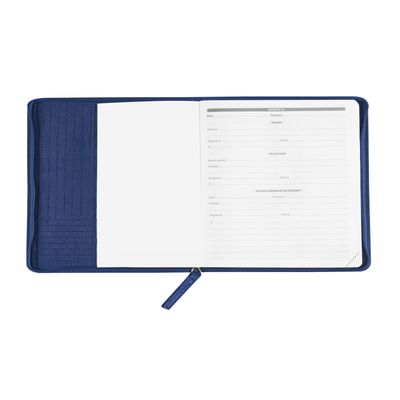 Quo Vadis - Agenda - 2025 - Exécutif - Semainier Planning - Français - Colette - Bleu - 13 mois de décembre à décembre - 16x16 cm - Papier Clairefontaine blanc - Fabrication française