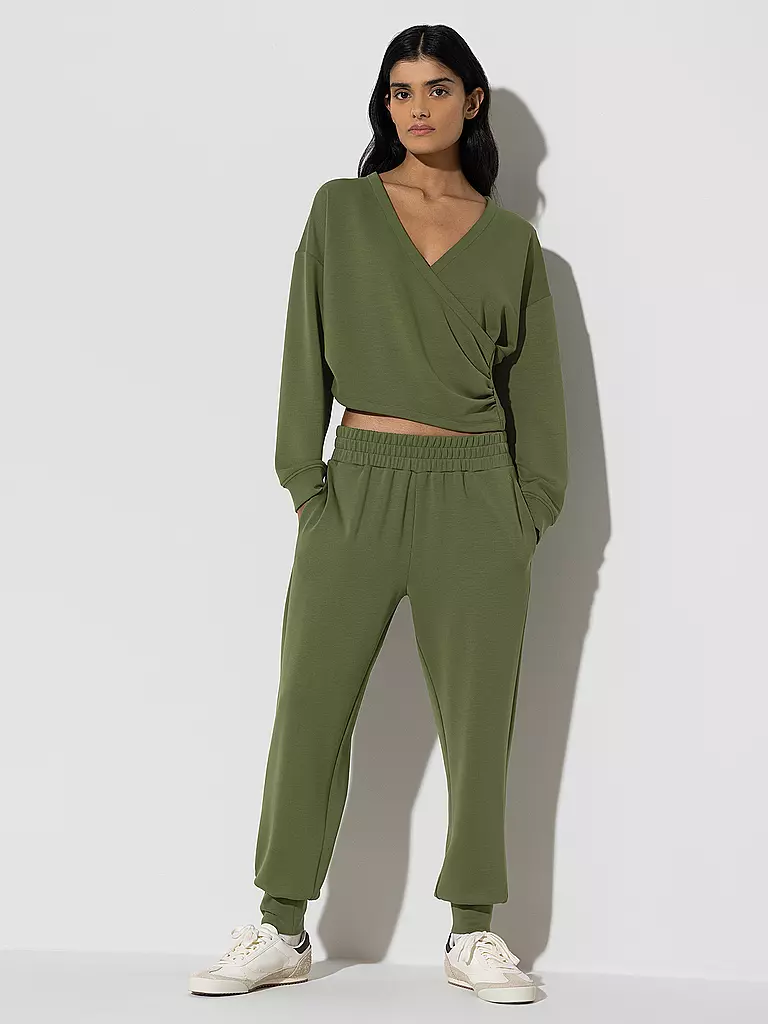 MEY Loungewear Shirt SMOOTH dunkelgrün