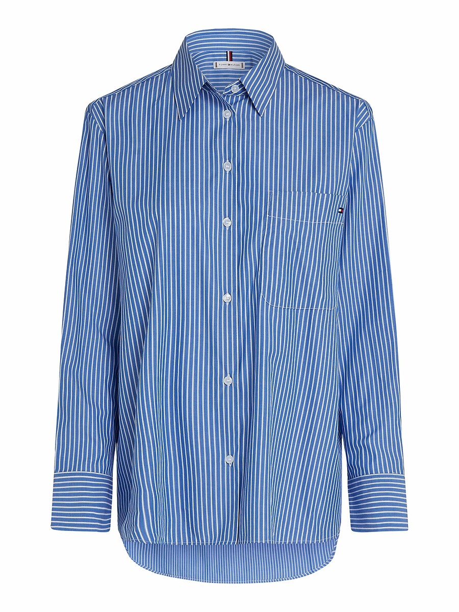 TOMMY HILFIGER<br>Camisa listrada de popeline