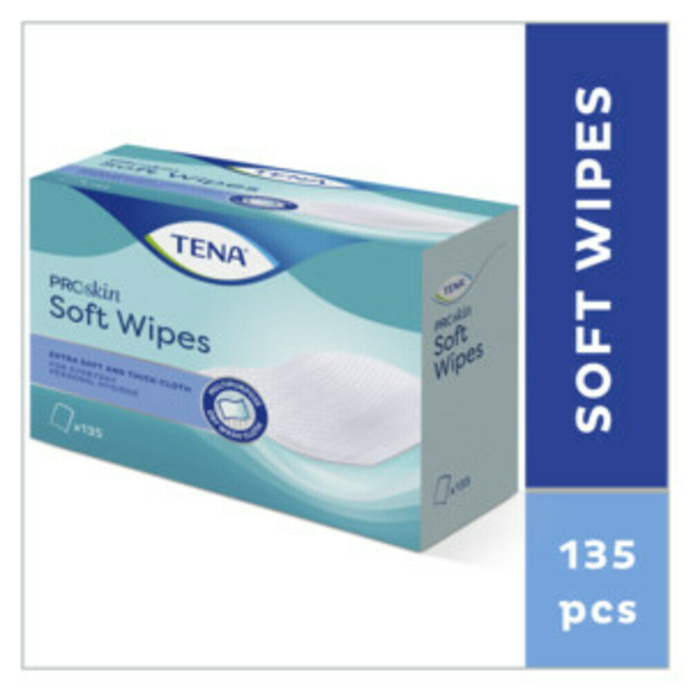 TENA Proskin Soft Wipes 30 x 32 cm135 stuks