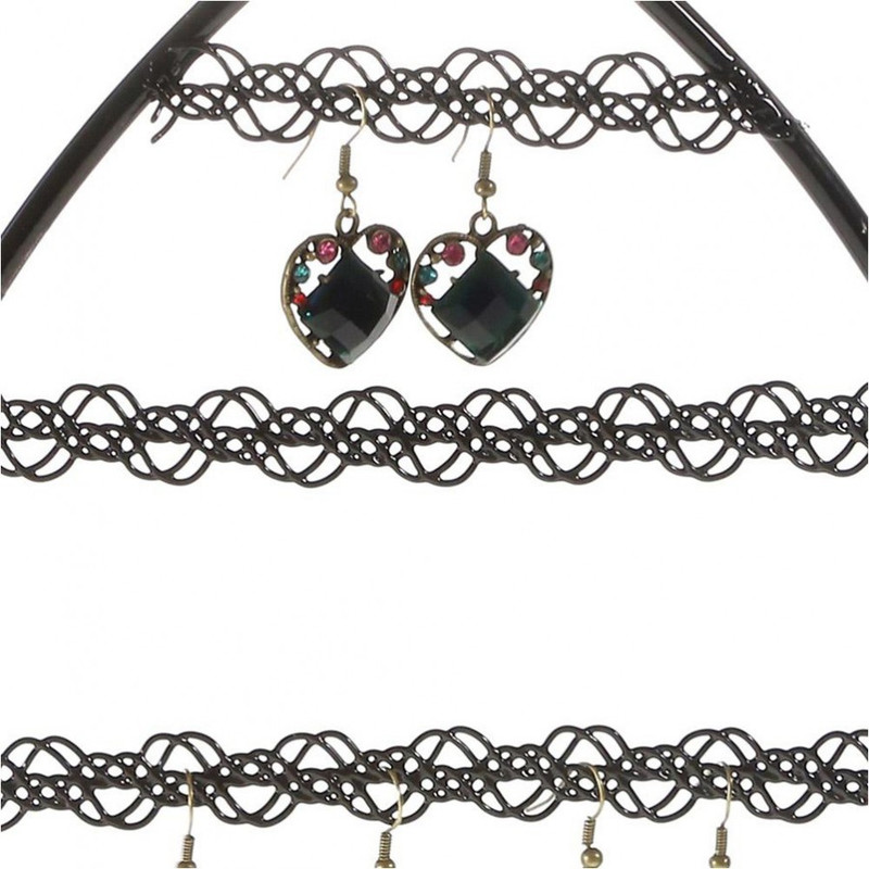 Porte bijoux porte boucle d'oreille amande Noir