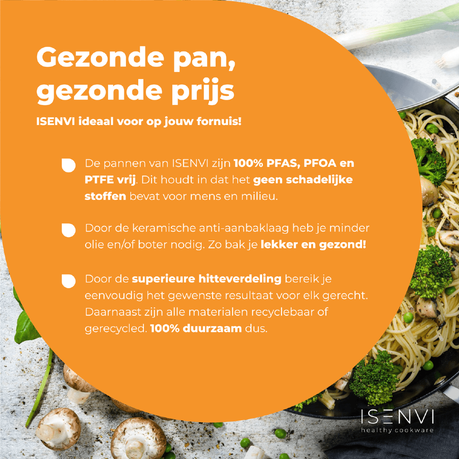 ISENVI Avon keramische kookpan 24 CM - Ergo greep