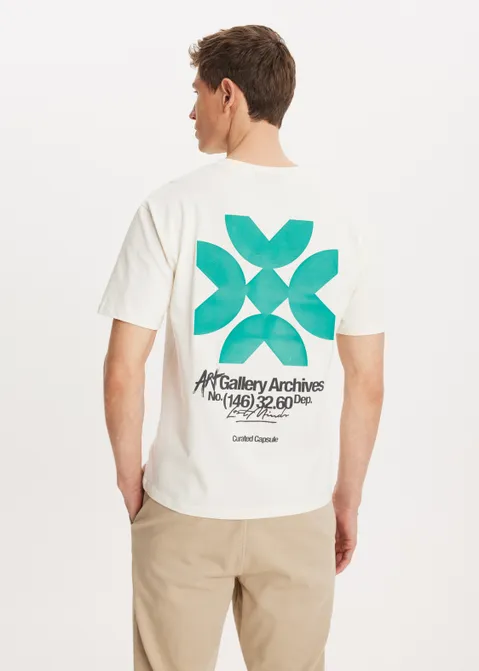 T-shirt met print gallery off-white (ECRU)