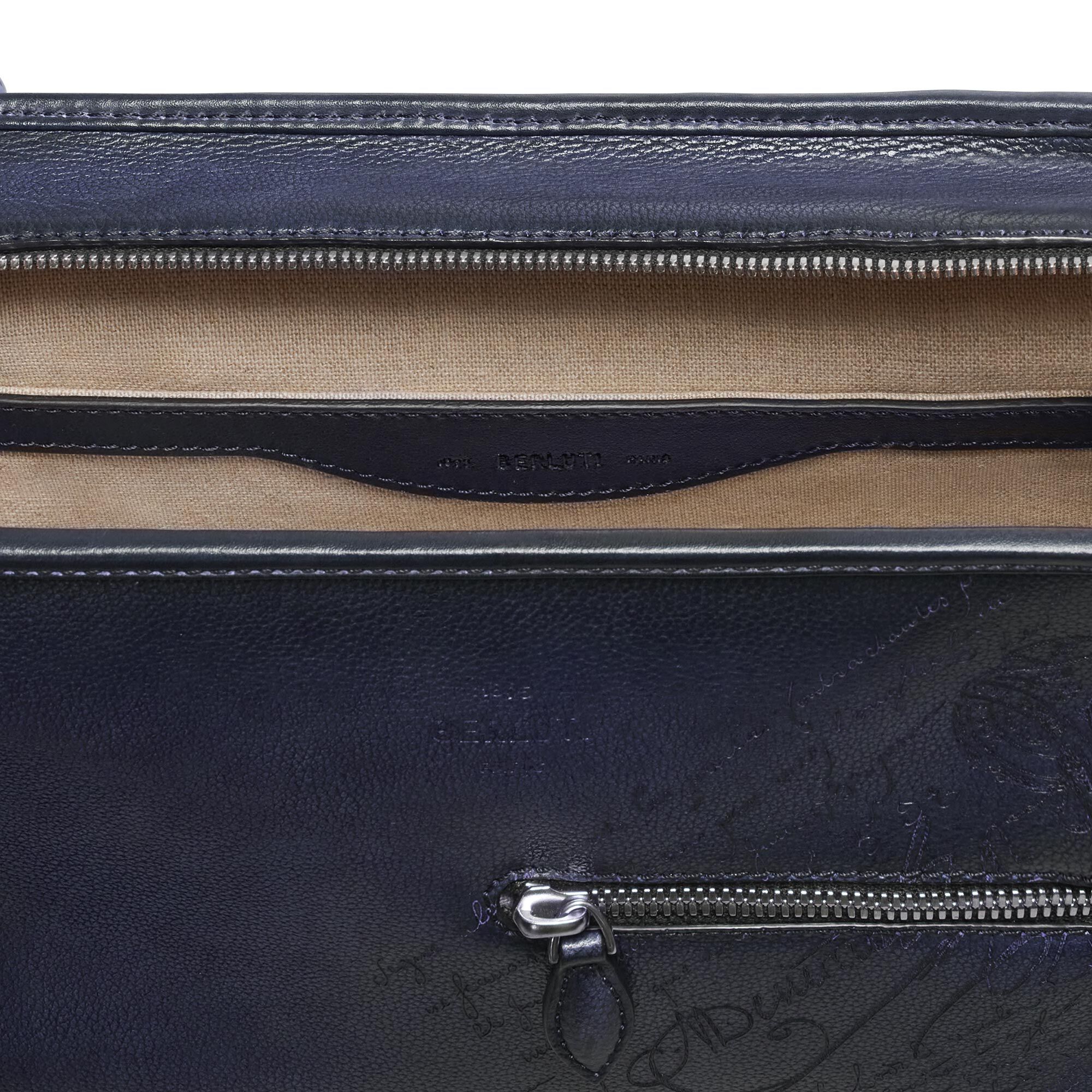 Sac Bandoulière Journalier En Cuir Scritto