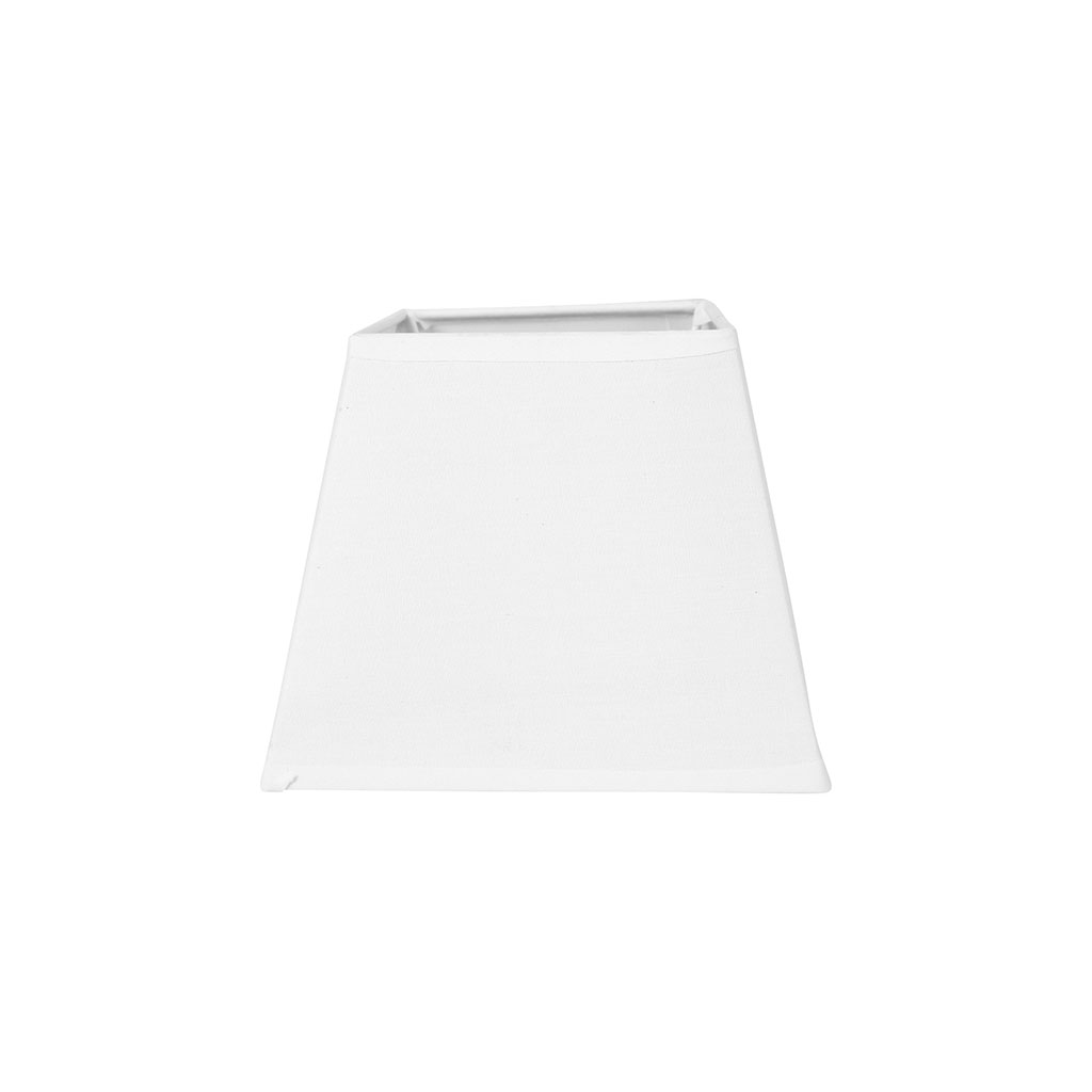 Abat-jour carré trapèze blanc 15x12cm