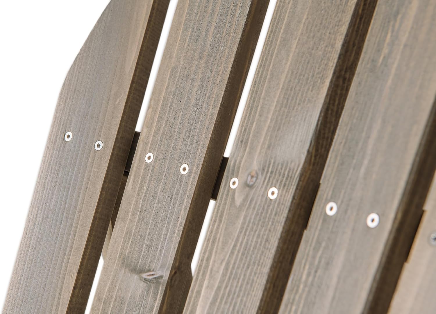 AMATA Single Adirondack Stuhl für Draußen, UNGURS Collection - Wetterfester Holzstuhl für Terrasse, Hinterhof und Garten Feuerstellen - Ergonomisch und Langlebig, Zeitloses Design (Grau)