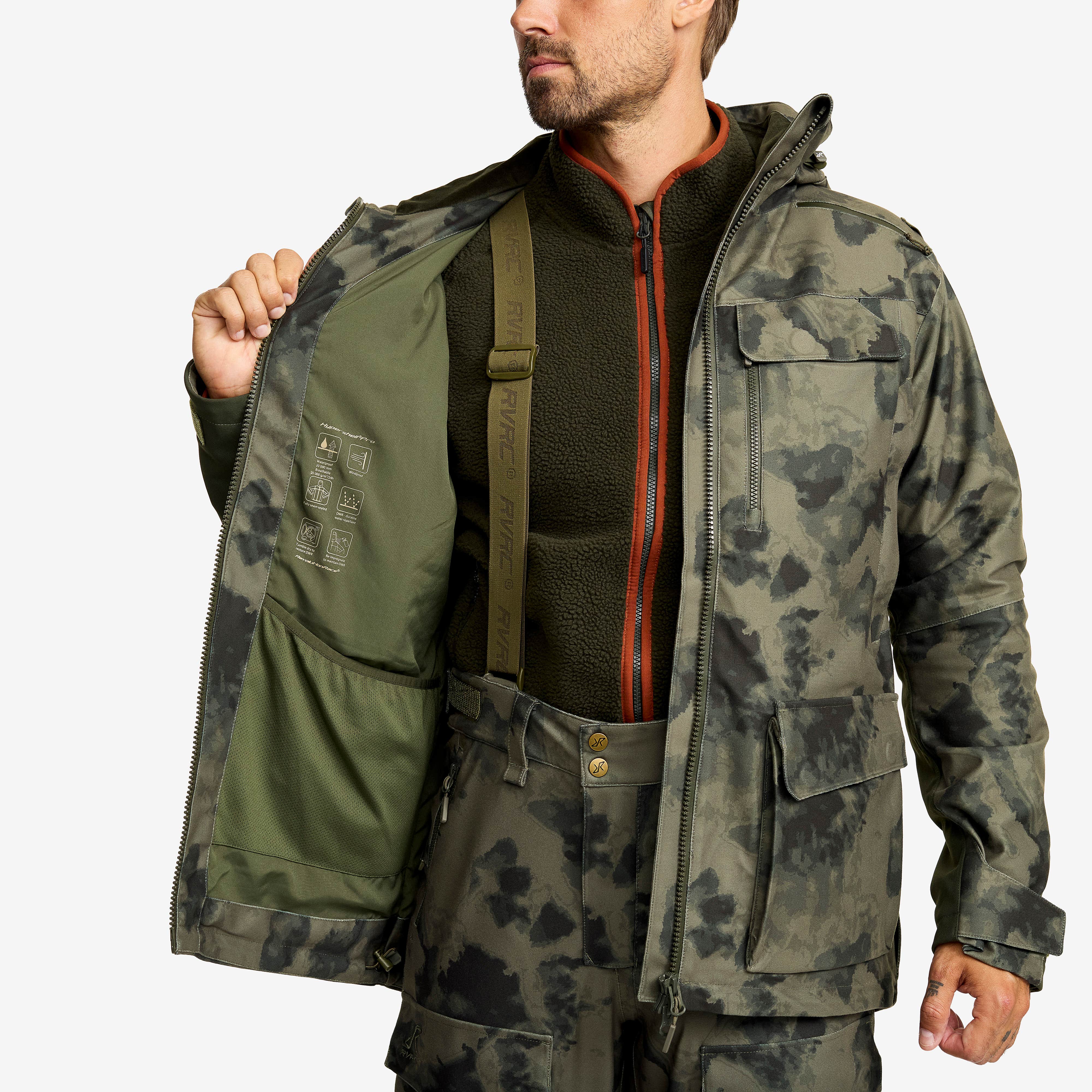 Trace Silent Pro 2L Jacket Herre Camo Deep Depths