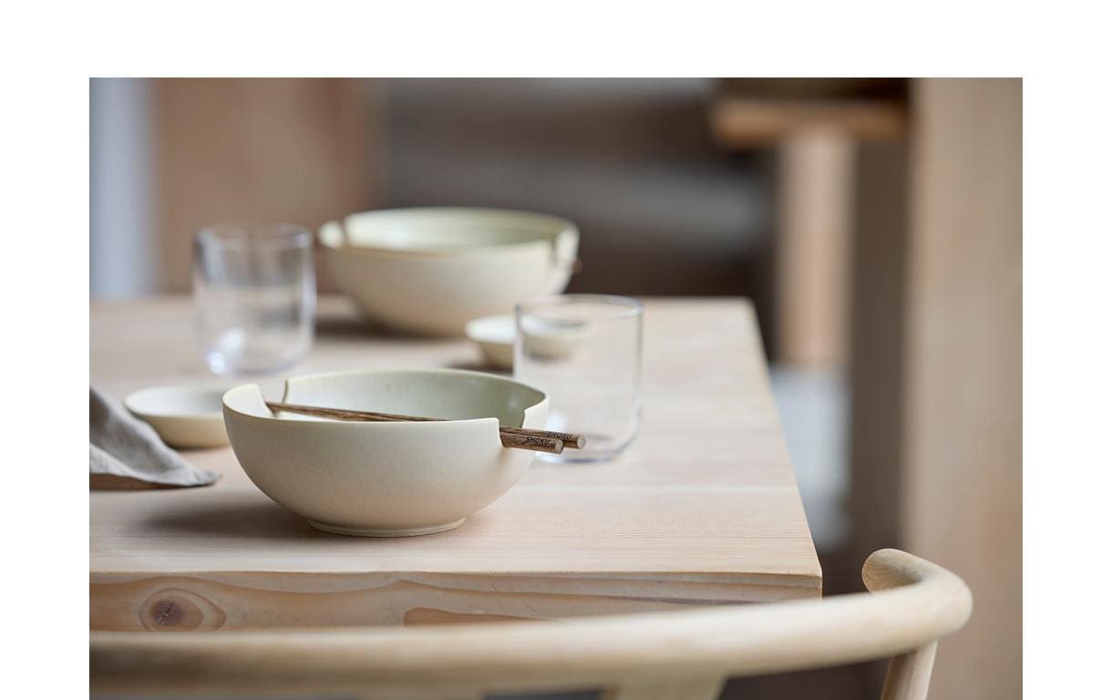 Ramenschale Shoku 18.5 cm, 6 Stück, Beige<br>Schalen-Set aus Steinzeug
