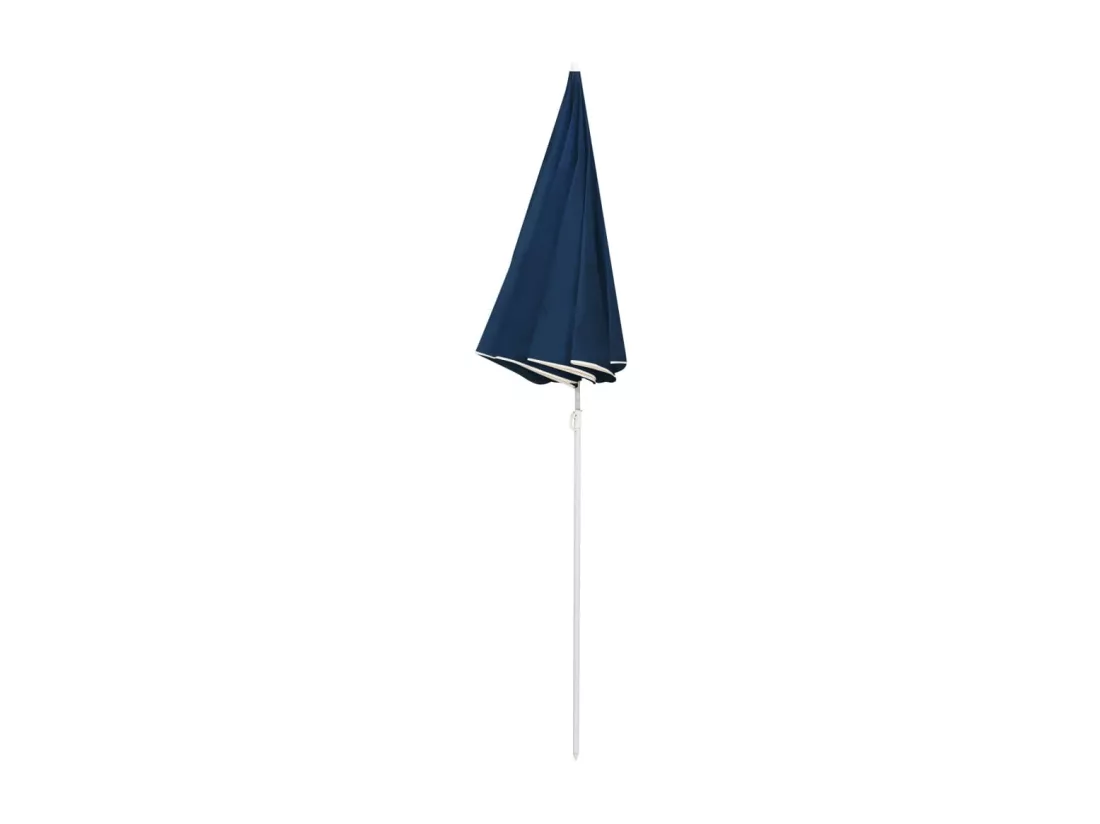 Parasol d'extérieur avec mât en acier Bleu 180 cm