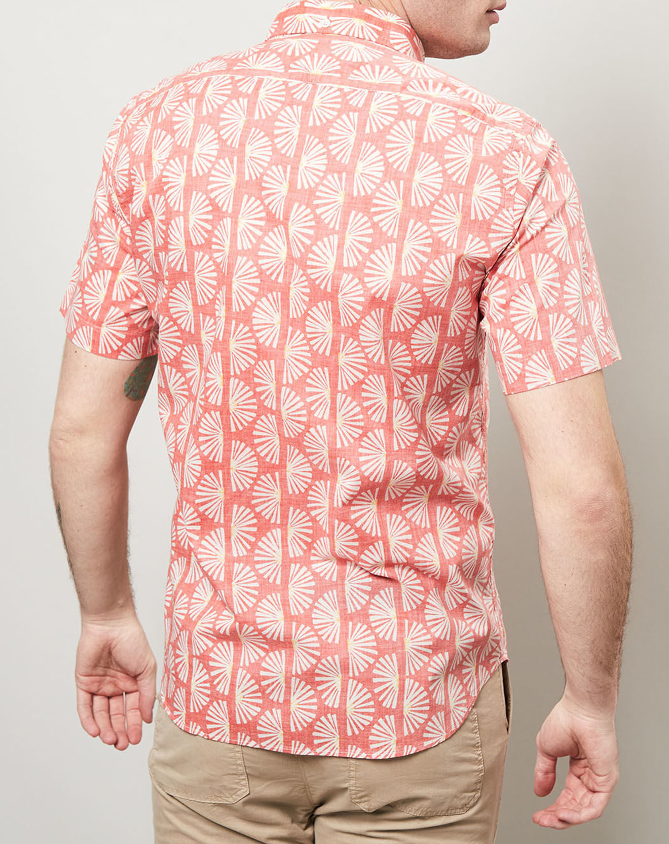 Hartford Chemise slim imprimée Sander rouge