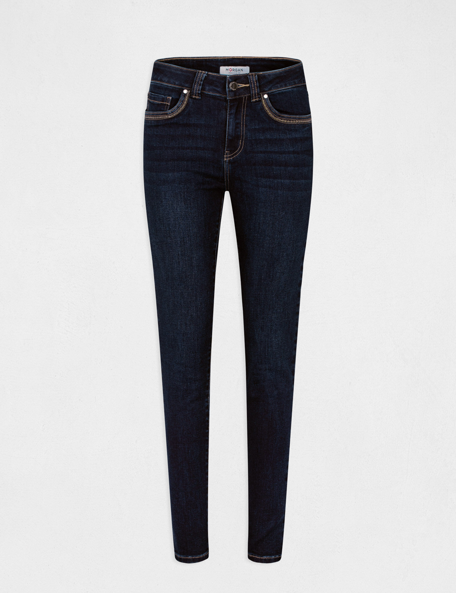 Jeans slim taille haute jean brut femme - jean_brut
