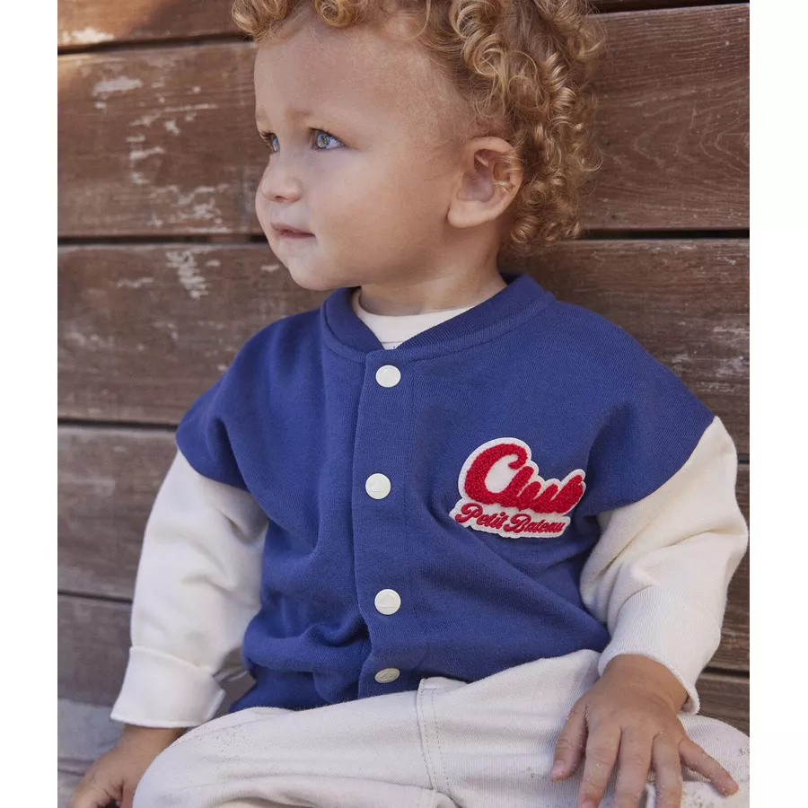 Petit Bateau Sweatjacke Blau Chaloupe