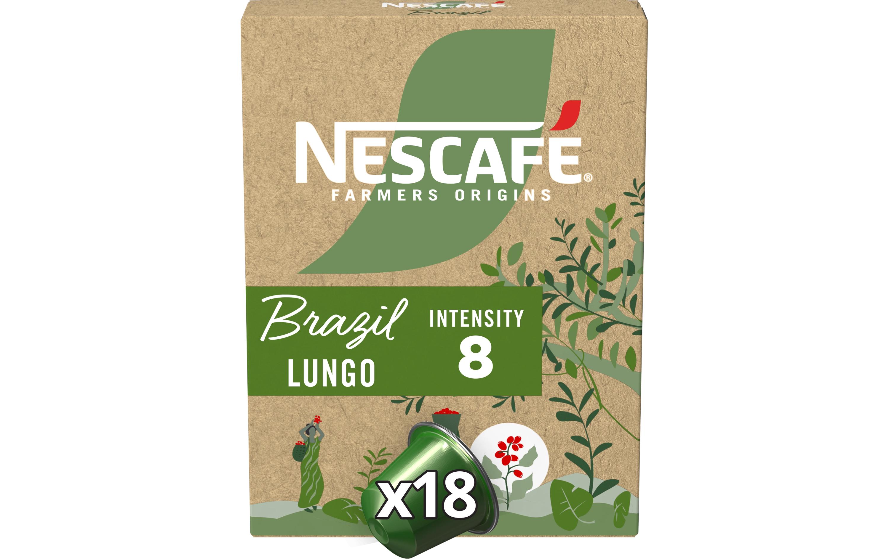 Kaffeekapseln Farmers Origins Brazil 18 StückKapseln aus recyceltem Aluminium für das Nespresso-System