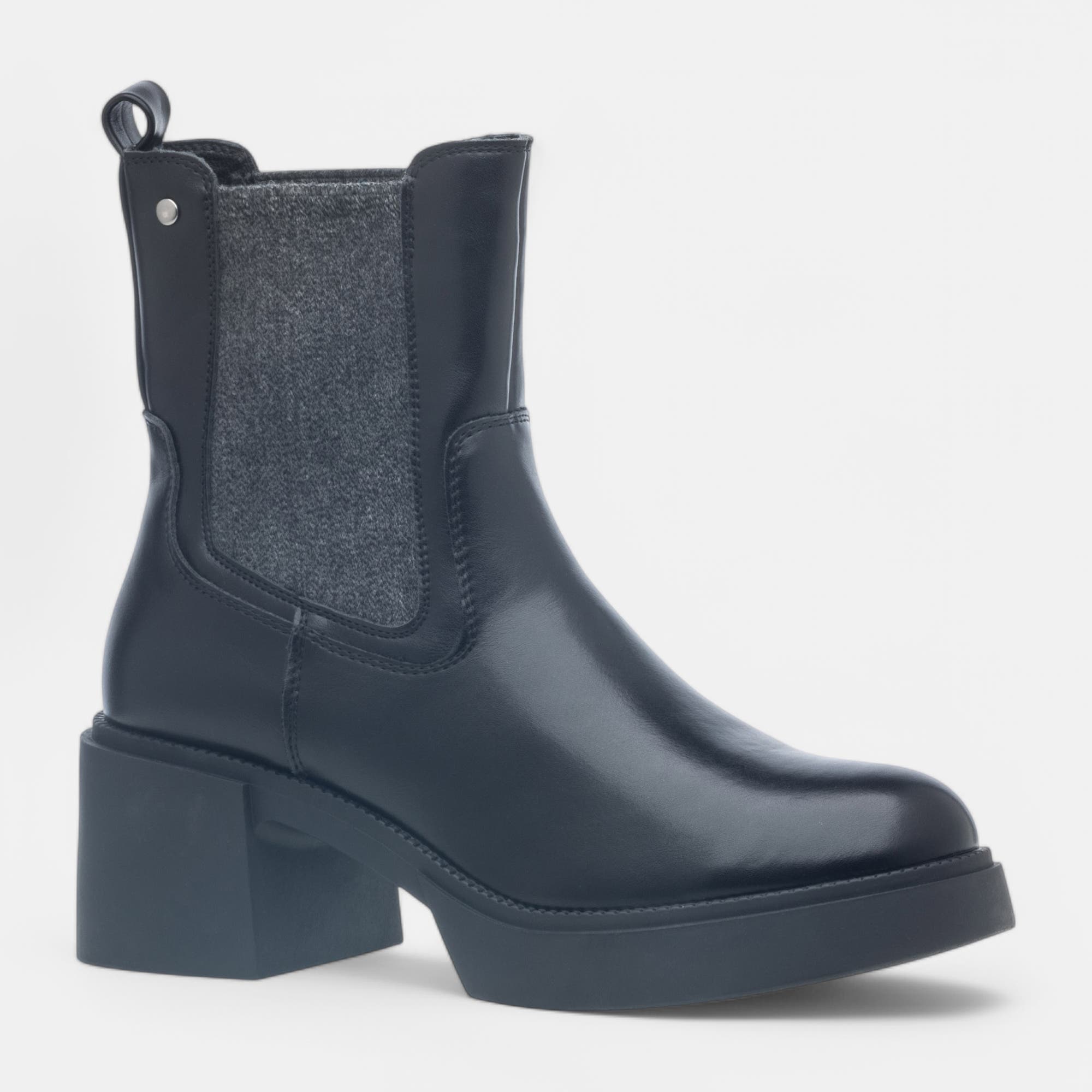 Boots chelsea à talon Femme noir