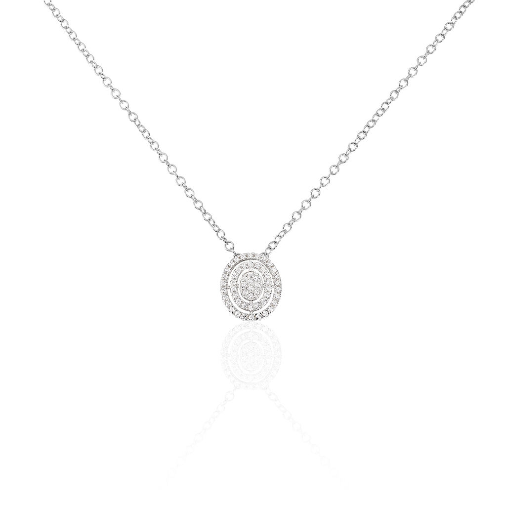 Collier Fidjy Argent Blanc Oxyde De Zirconium