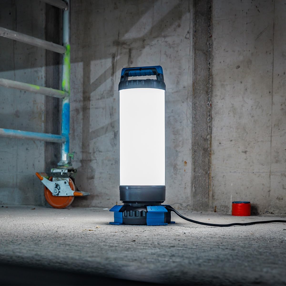 as - Schwabe ILLUMI 360 LED Arbeitsleuchte 120W 16.500 Lumen - 360° Abstrahlung - dimmbar in 4 Stufen - Farbtemperatur 3000K–6500K - robust IK08-3m Kabel - Baustrahler Innen & Außen - IP54, 46376