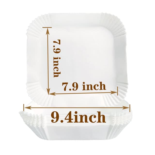 Air Fryer engangspapir med håndtag til frituregryder 100 stk Hvid 20 cm