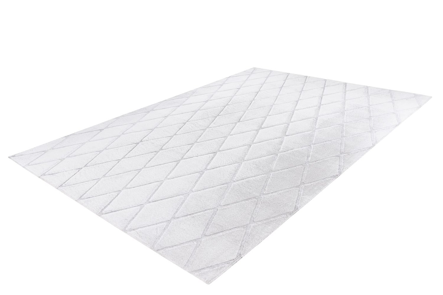 Laagpolig vloerkleed Splendora Wit / Grijsblauw Modern, Klassiek 80 x 150 cm
