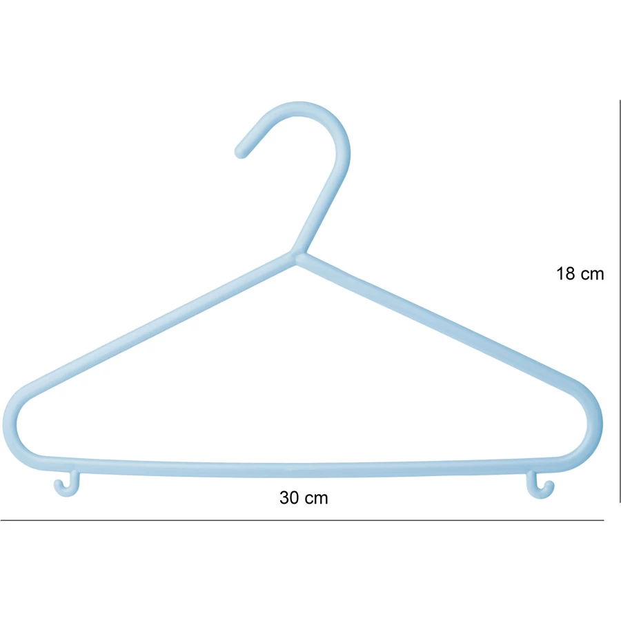 bieco Kleiderbügel 8er Set, Trend blau