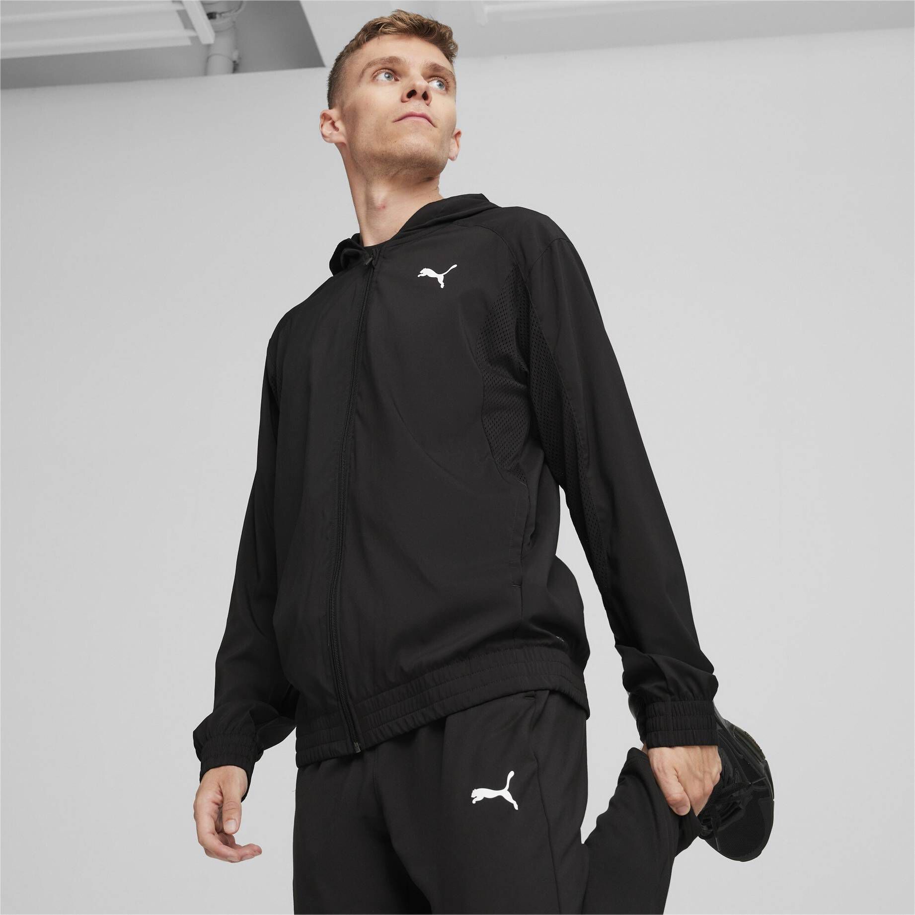 Puma| Herren Sweatjacke PUMA FIT Woven Full Zip