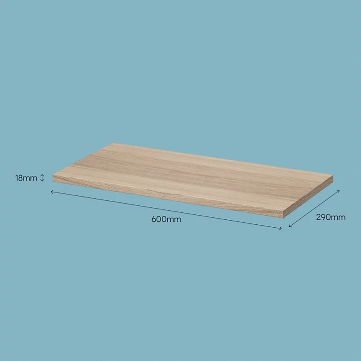 Tablette murale GoodHome Rigga effet chêne L. 60 cm