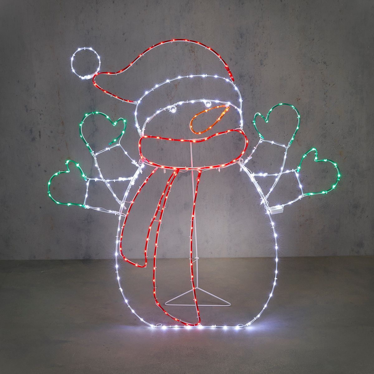 Kerst vloerlamp sneeuwpop 116cm incl. LED met timer IP44 - Pax