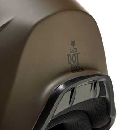 Casque cross Fox V3 - SOLID 2024 - Marron