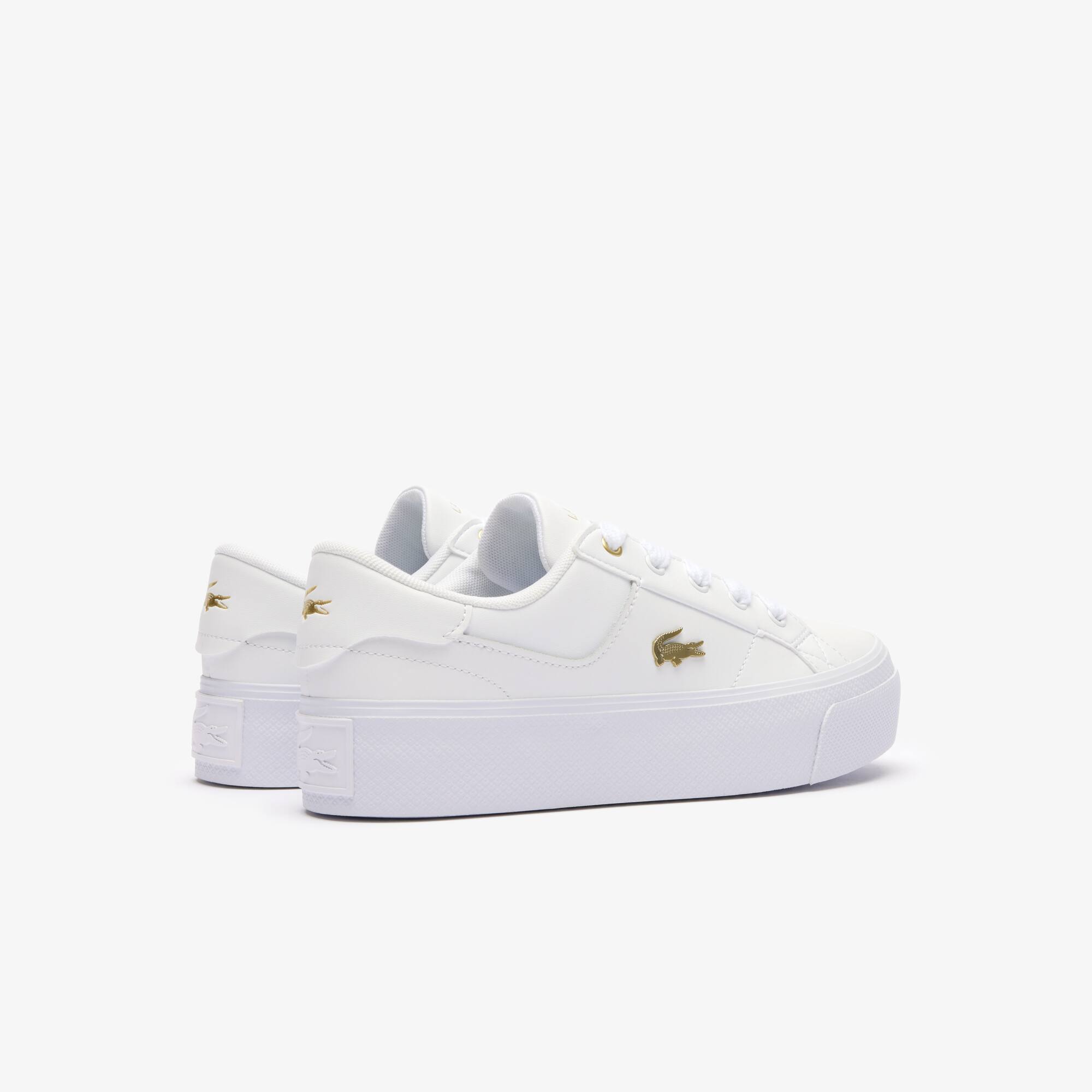 Sneakers Ziane Platform femme en cuir siglé Sneakers - Blanc - Lacoste - Femme