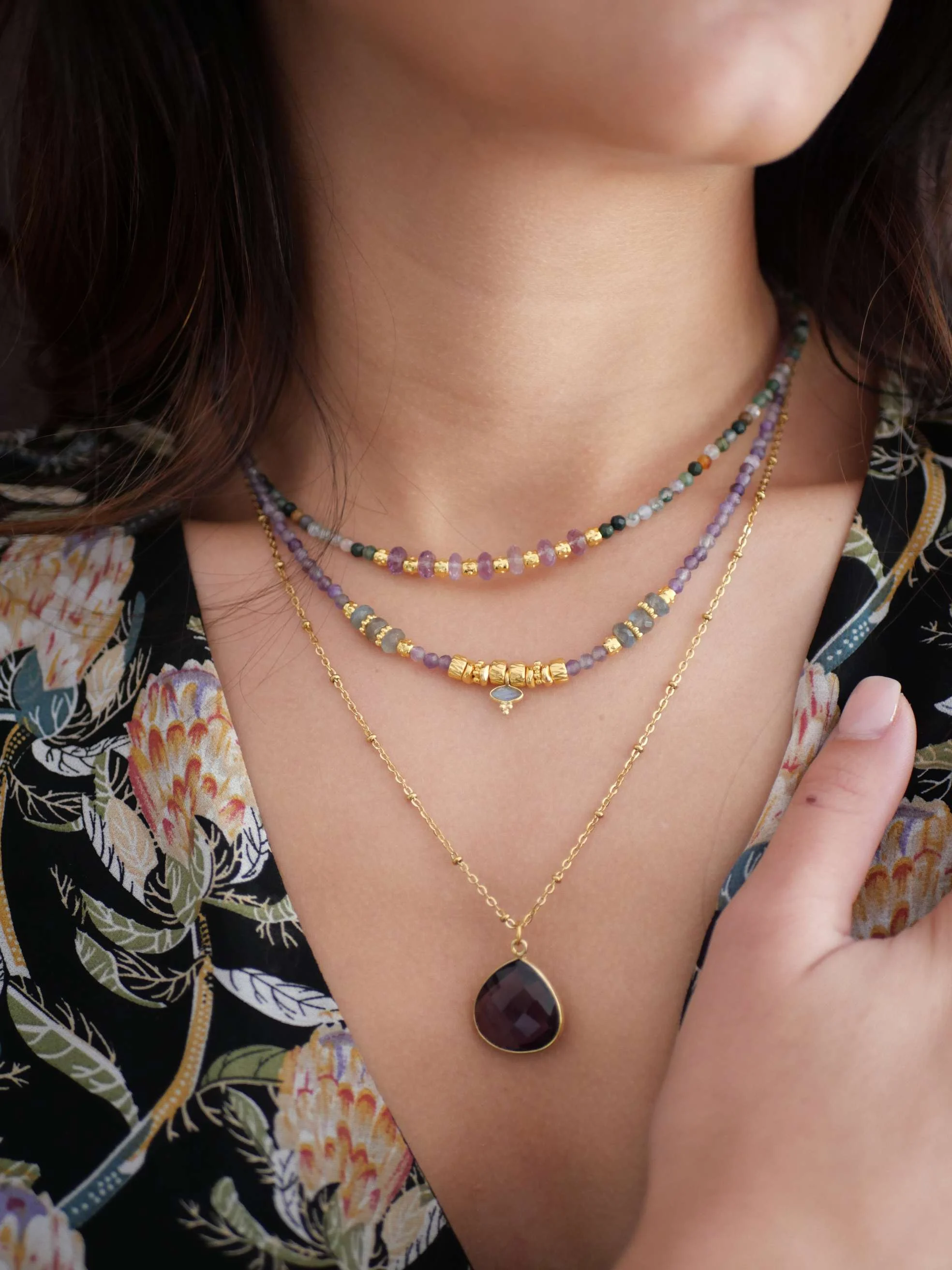 ELAKSHI - Collier améthyste | Multicolore