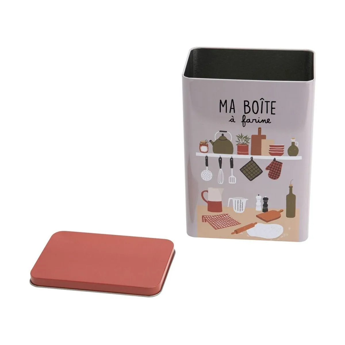AMADEUS Boîte à Farine Métal