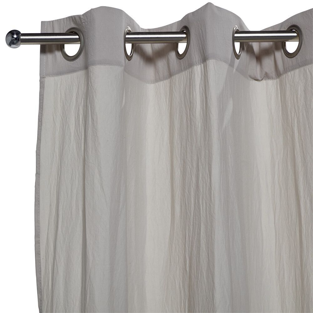 Rideau effet lavé 240x140cm polyester blanc