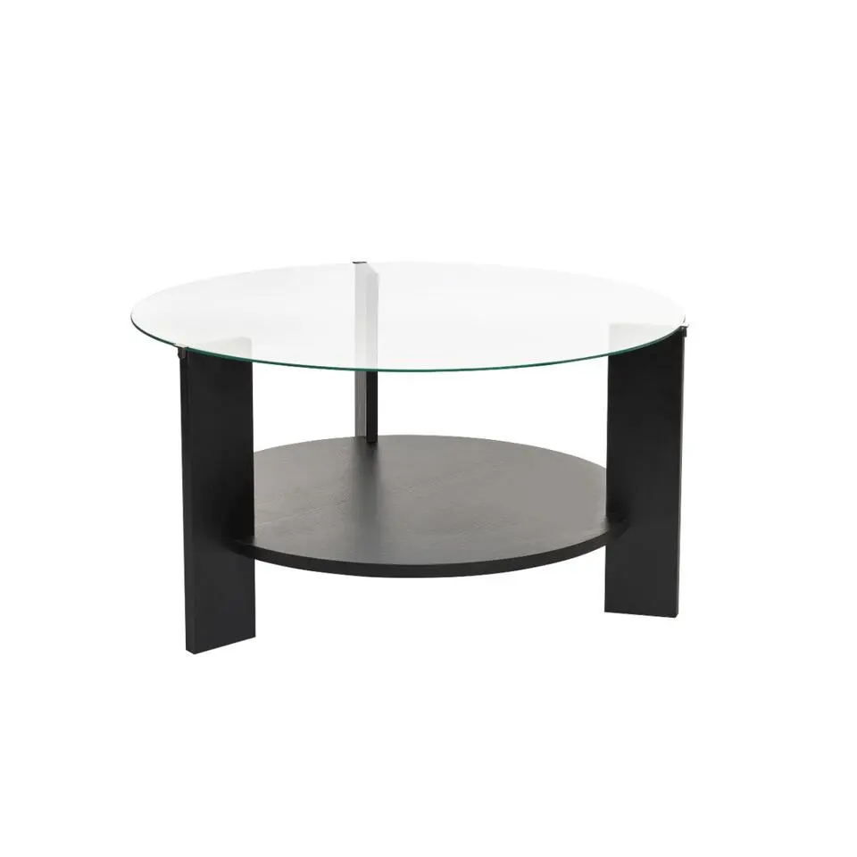 CALICOSY - Salontafel met 2 bladen CLARA - 75x75x40 cm
