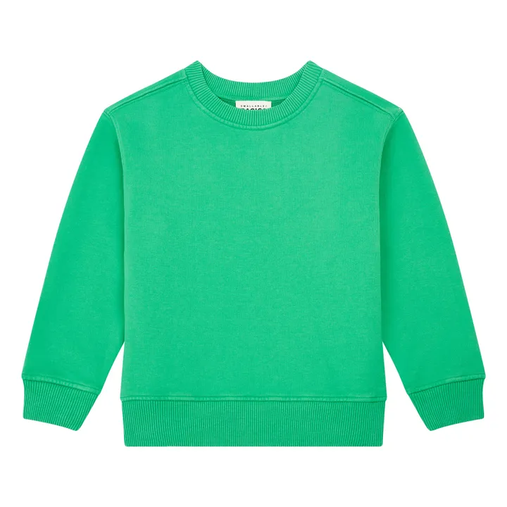 SMALLABLE BASICS Sweat Crewneck Garçon Molleton Bio | Vert