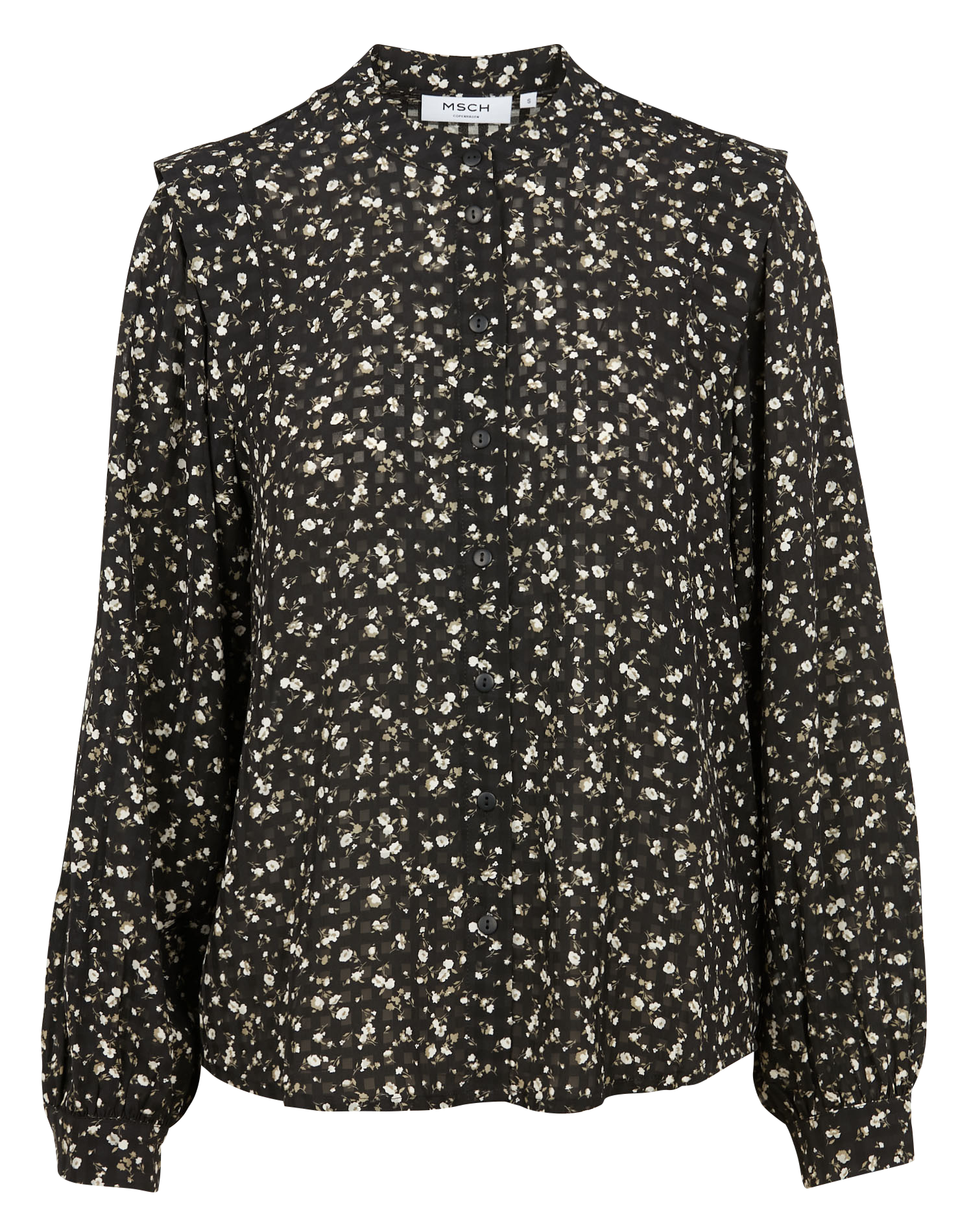 Chemise col Mao imprimé fleuri| Multicolore