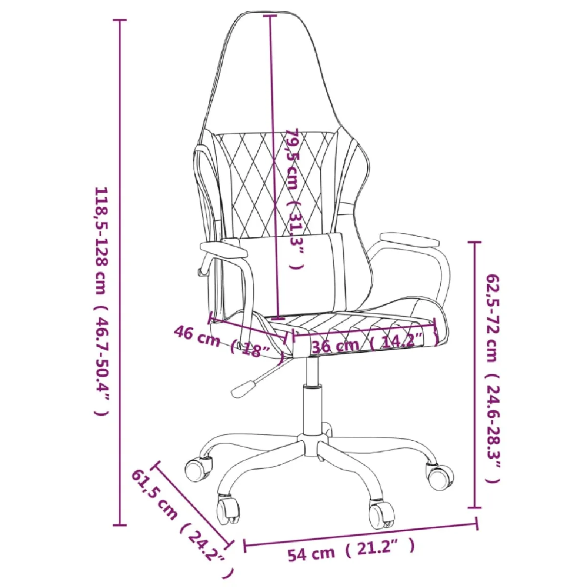VidaXL Chaise de jeu de massage